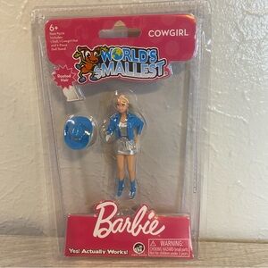 Super Impulse World's Smallest Cowgirl Barbie Doll  With Rooted Hair NEW